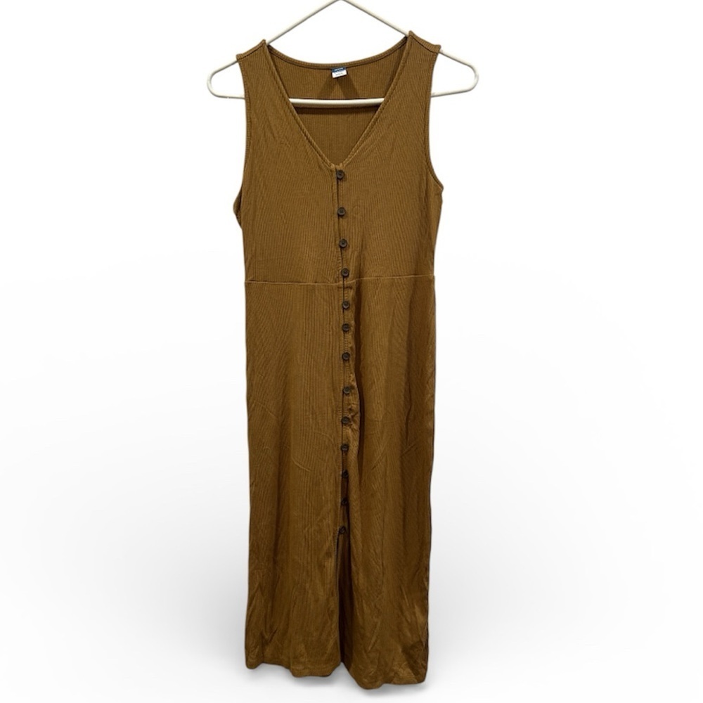 Old Navy Sleeveless Button-Front Tan Dress